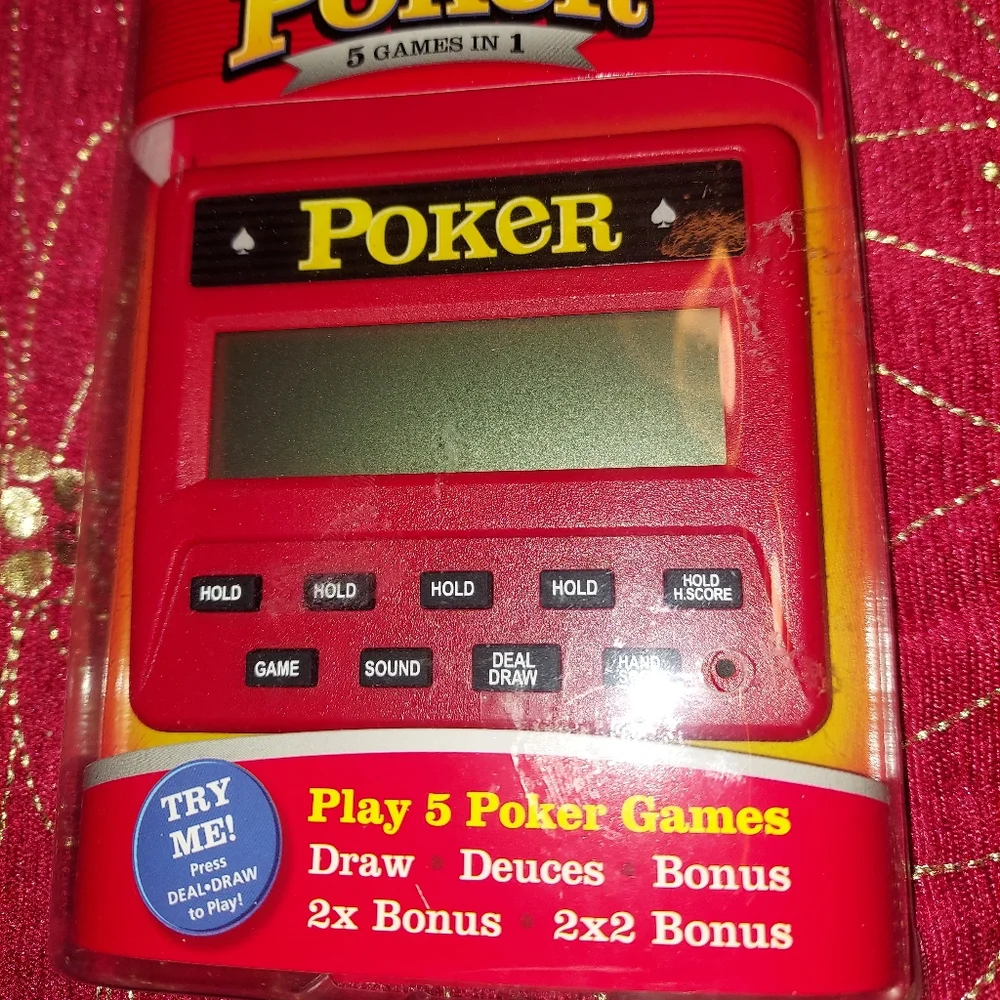 2012 REC ZONE HANDHELD ELECTRONIC POKER GAME BNWT Still Sealed in Package!